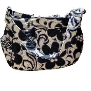 Vera Bradley Night & Day Reversible Black White Tote Bag 2010 Magnetic